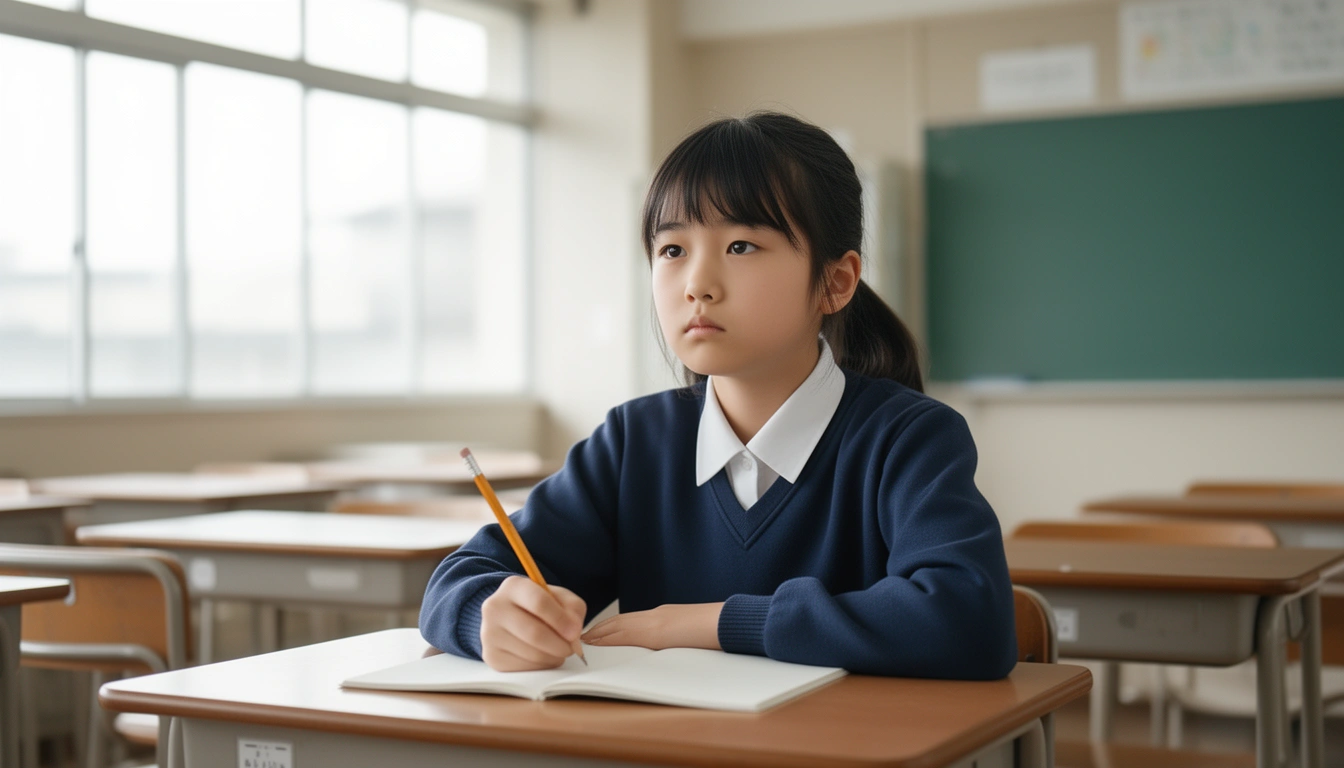 Japanese girl with determined expression representing Japanese girl names meaning discipline and hard work
