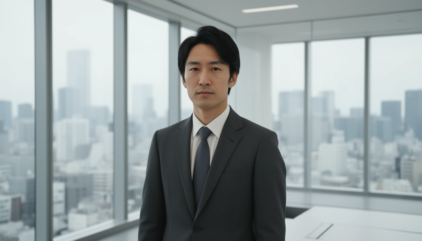 Japanese businessman representing names meaning ambition achievement and success in Japanese culture