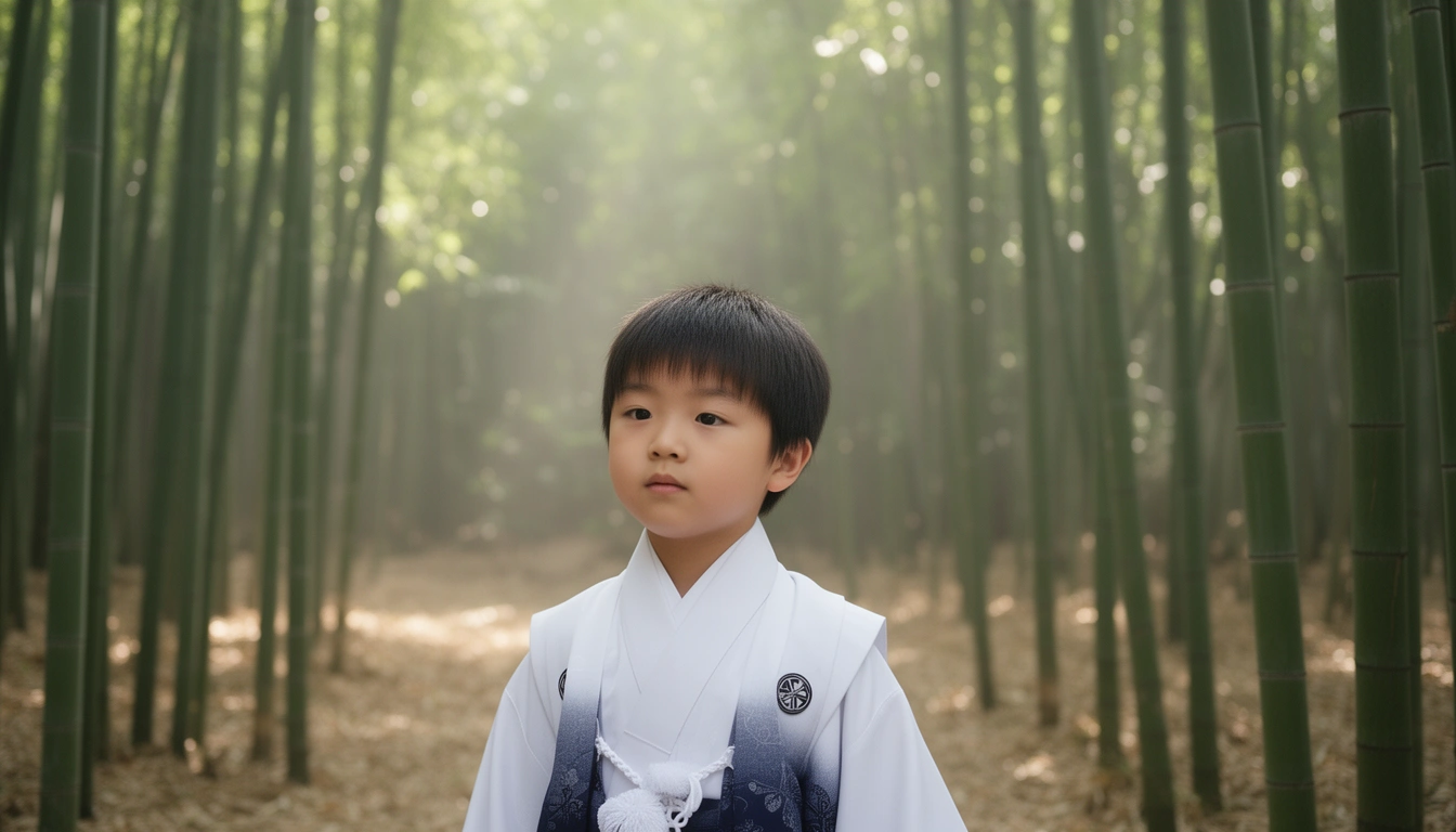 Japanese boy with traditional clothing representing Japanese boy names starting with A