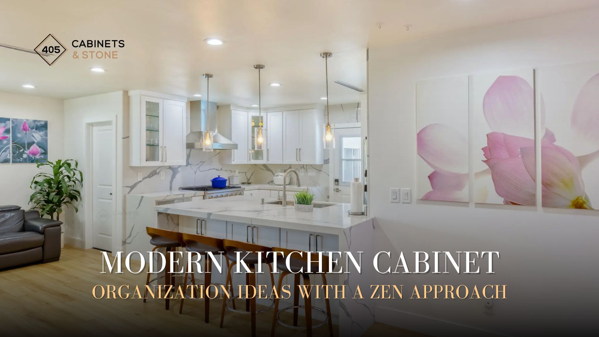 Soft sage green accent wall in a zen-inspired minimalist kitchen